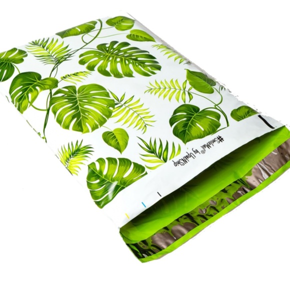 💚10 XL White with banana leaves poly bags 14.5 x 19 in - Picture 3 of 4